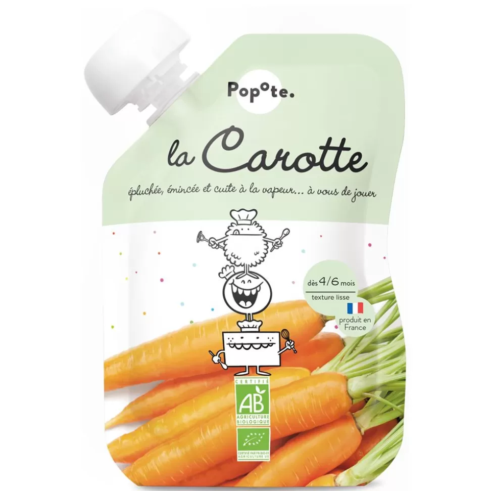 Gourde Repas Bio Carotte - 120 G | Popote Flash Sale