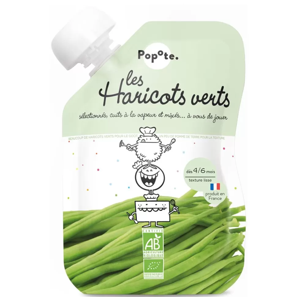 Gourde Repas Bio Haricots Verts - 120 G | Popote Store