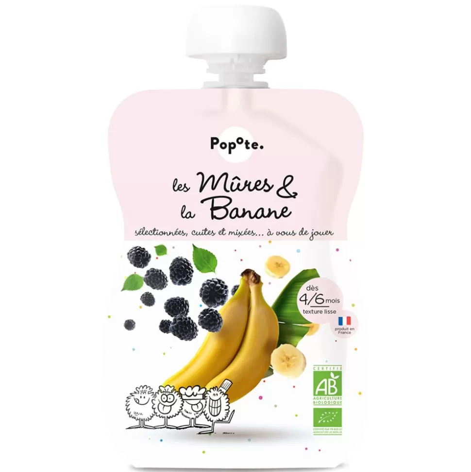 Gourde Repas Bio Mures Et Banane - 120 G | Popote Online