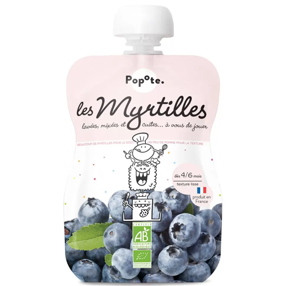 Gourde Repas Bio Myrtilles - 120 G | Popote Flash Sale