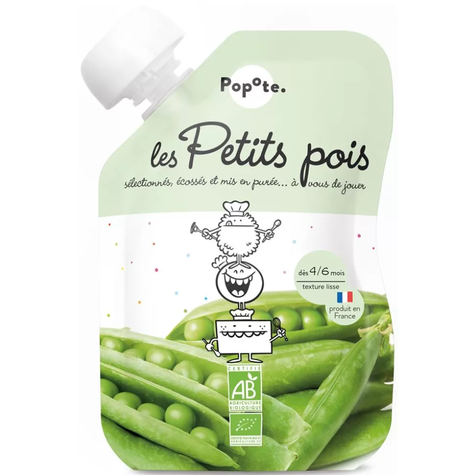 Gourde Repas Bio Petits Pois - 120 G | Popote Flash Sale