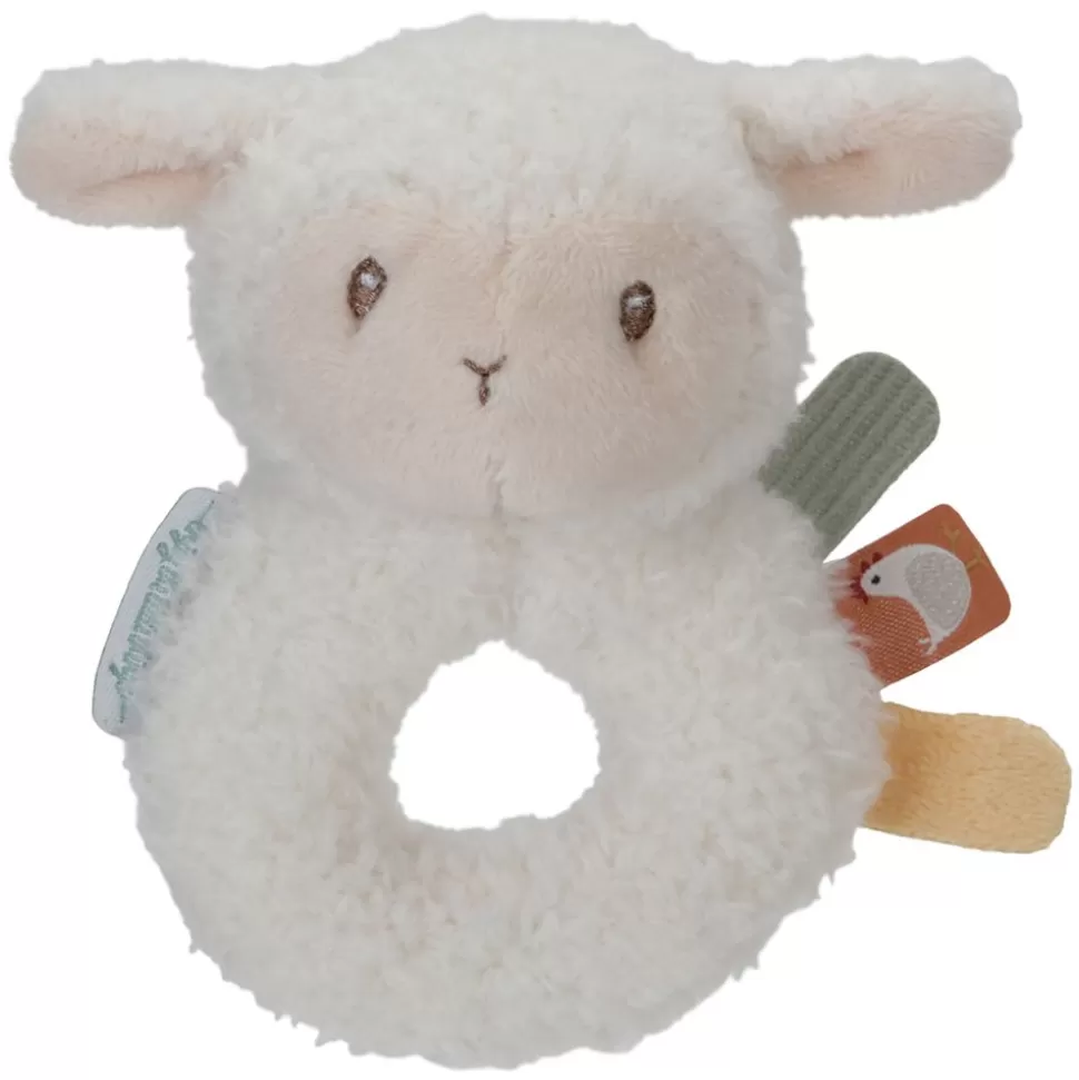 Hochet Anneau Souple Mouton Little Farm - Blanc | Little Dutch Shop