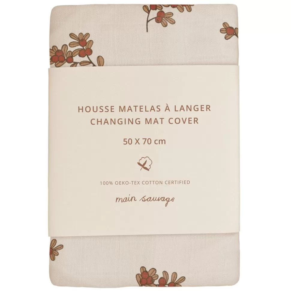 Housse De Matelas A Langer - Airelles | Main Sauvage Online