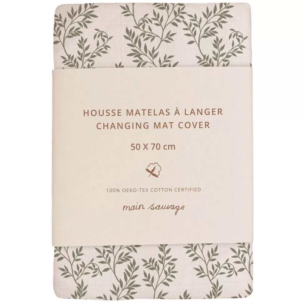 Housse De Matelas A Langer - Bay Leaves | Main Sauvage Online