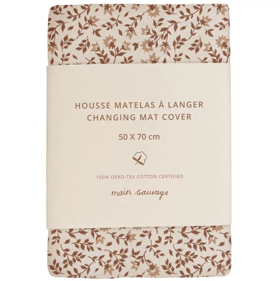 Housse De Matelas A Langer - Hibiscus | Main Sauvage Online