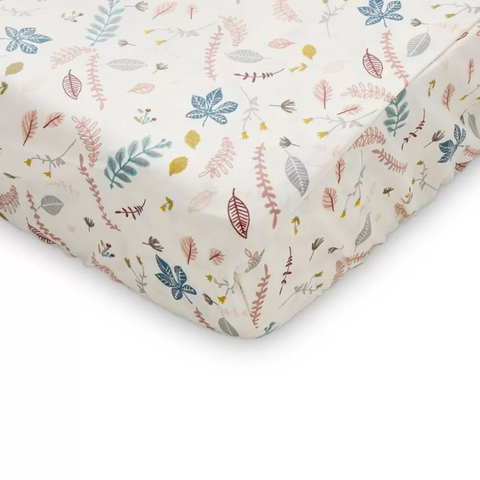 Housse De Matelas A Langer - Pressed Leaves Rose | Camcam Copenhagen New