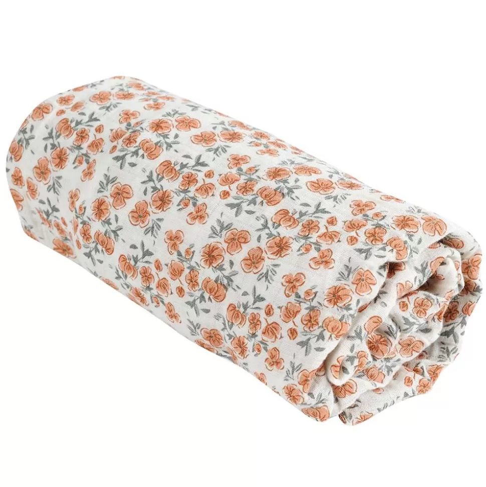 Housse Matelas A Langer - Californian Poppy | Bonjour Little Sale