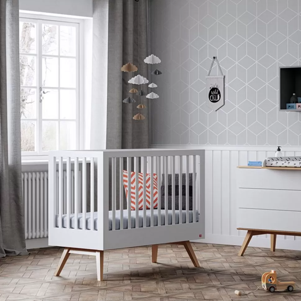 Lit Bebe Evolutif Nature Blanc - 70 X 140 Cm | Vox Meubles Online