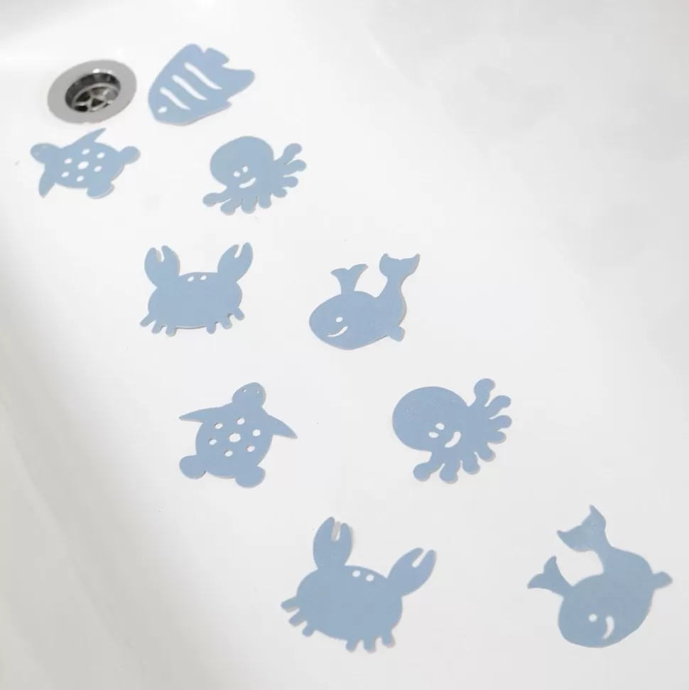 Lot De 10 Stickers Antiderapants Thermosensibles - Bleu | Dreambaby Online