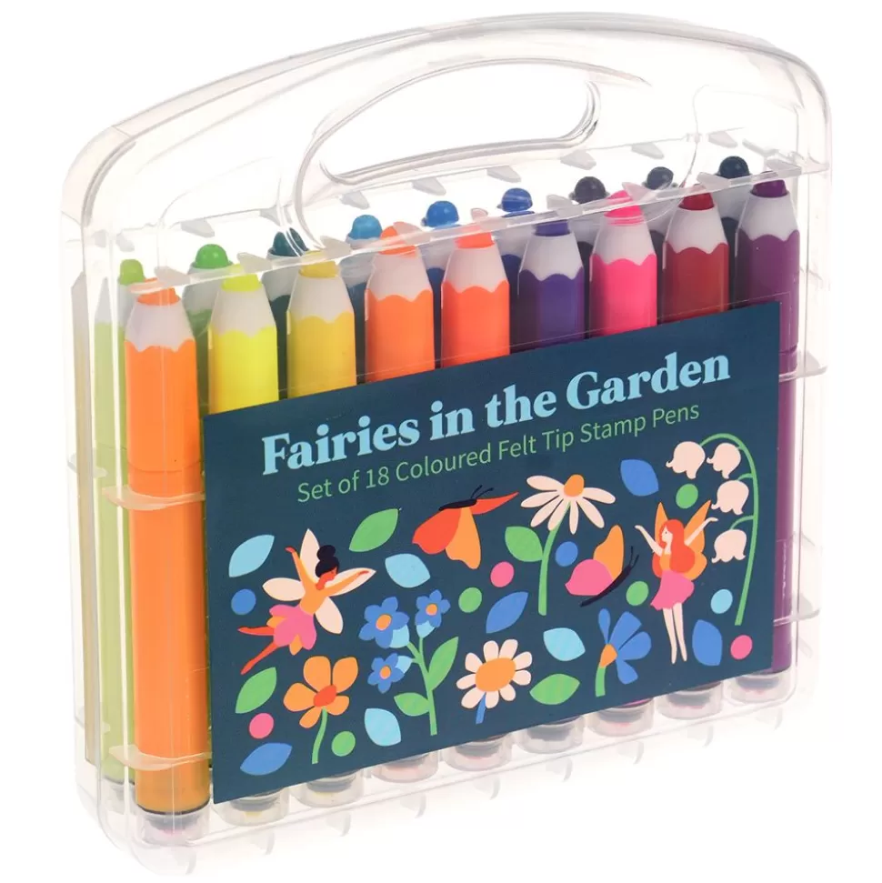 Lot De 18 Feutres A Tampons Fairies In The Garden | Rex London Discount