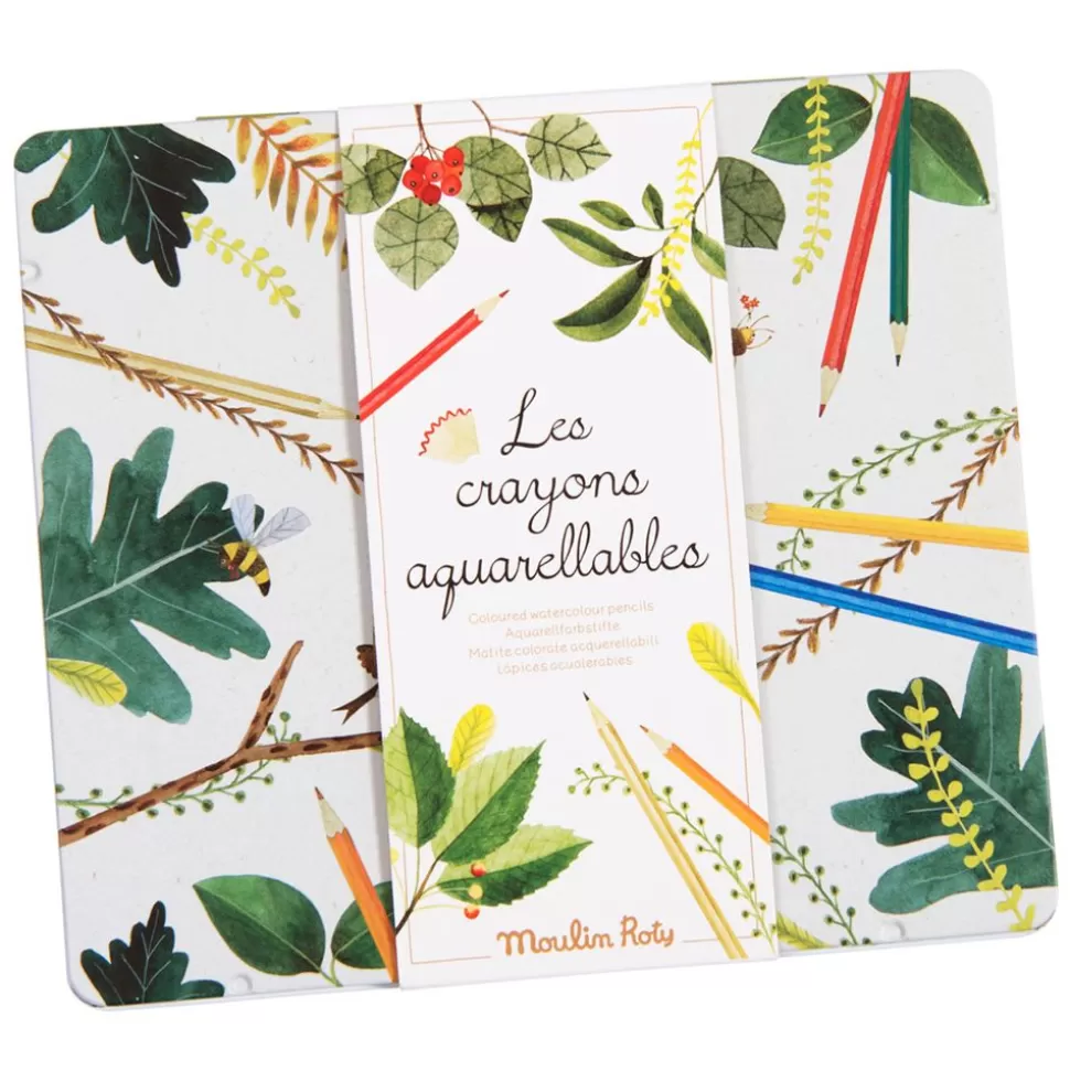 Lot De 24 Crayons Aquarelables - Le Jardin Du Moulin | Moulin Roty New