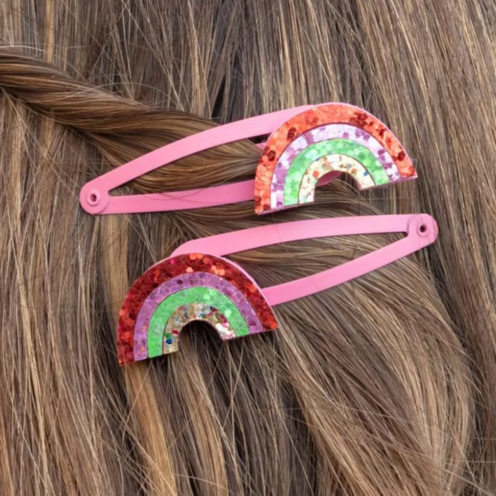 Lot De 2 Barrettes A Paillettes - Arc-En-Ciel | Rex London New