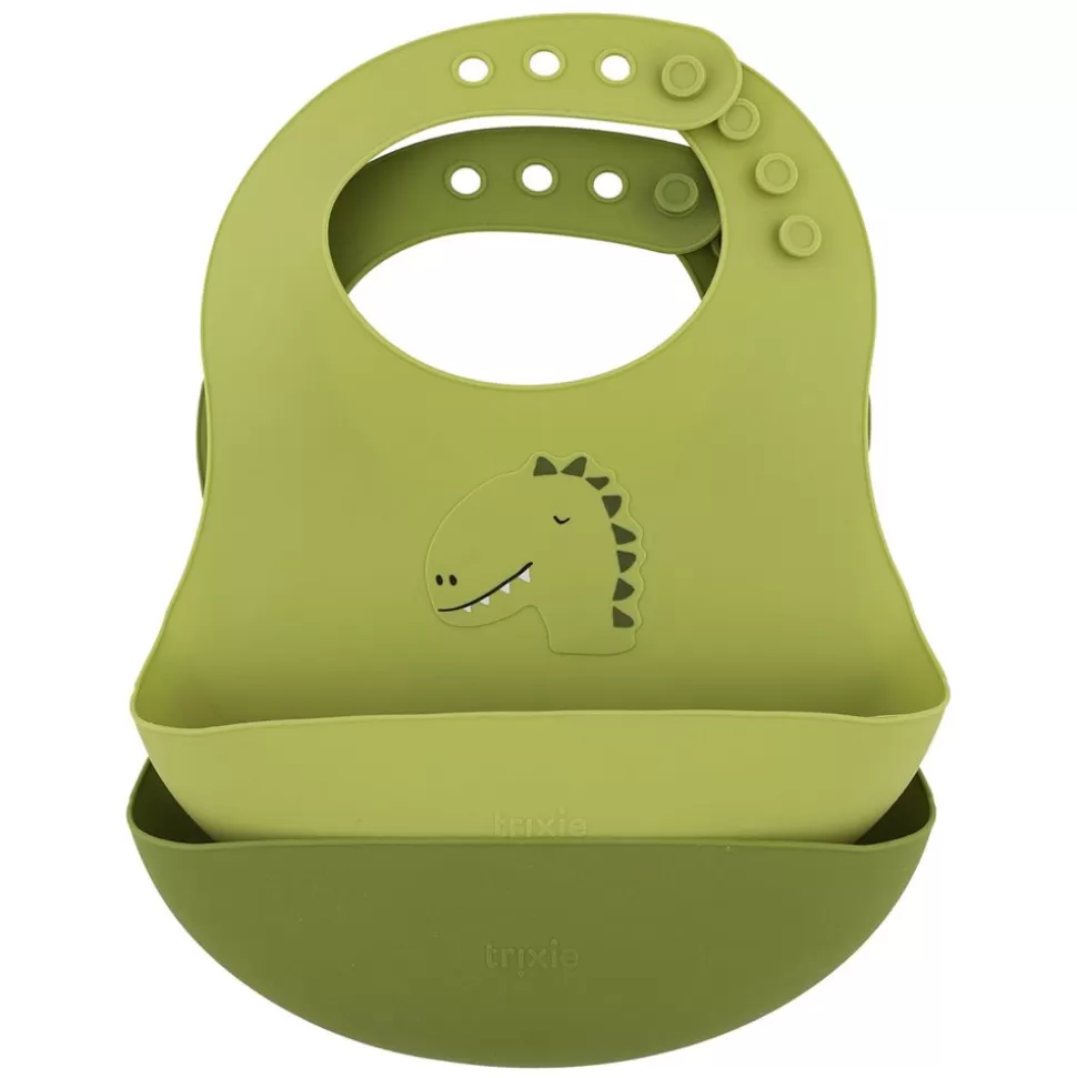 Lot De 2 Bavoirs En Silicone - Mr. Dino | Trixie Baby Fashion