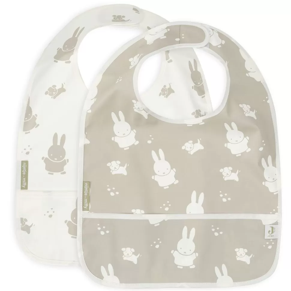 Lot De 2 Bavoirs Happy Miffy - Olive Green | Jollein Outlet