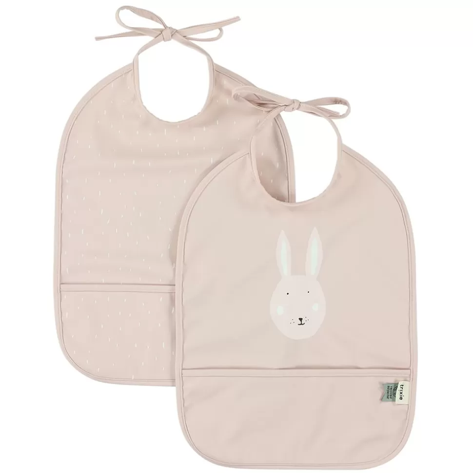 Lot De 2 Bavoirs Impermeables - Mrs. Rabbit | Trixie Baby Discount