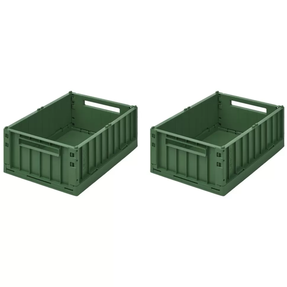 Lot De 2 Caisses De Rangement Weston Medium - Garden Green | Liewood Sale