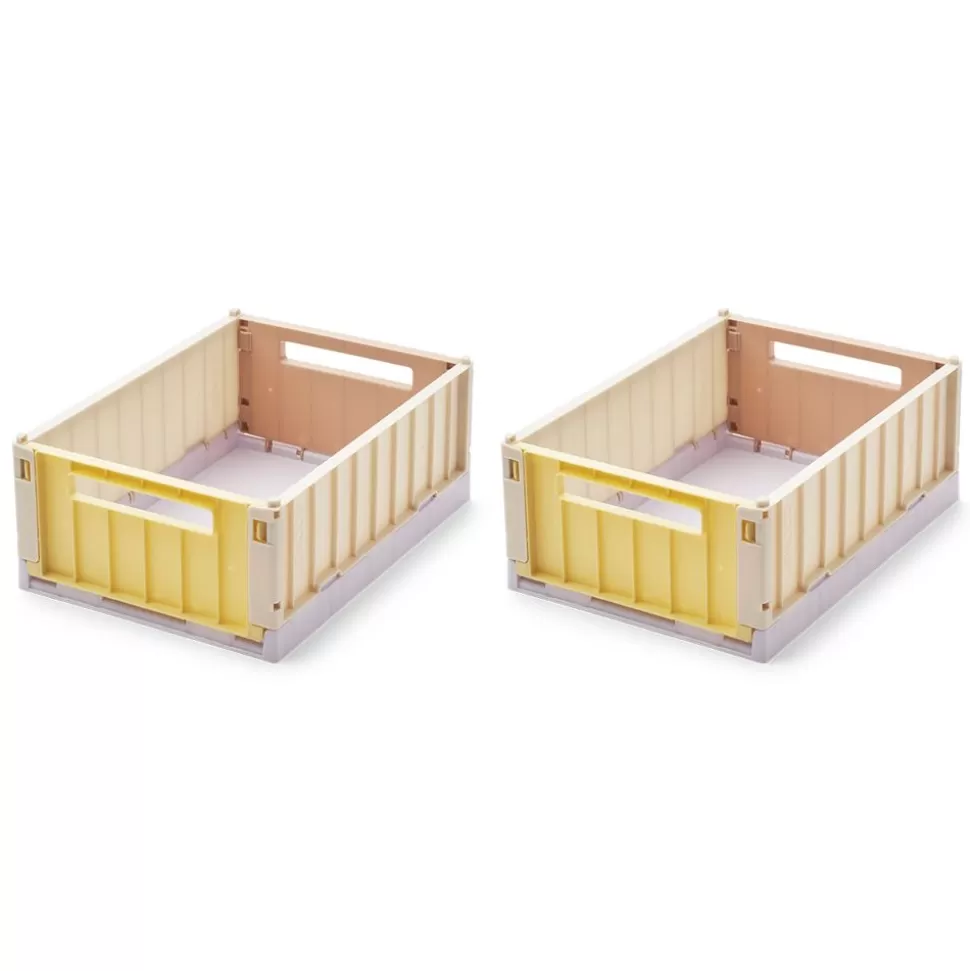 Lot De 2 Caisses De Rangement Weston Small - Jojoba Multi Mix | Liewood Best