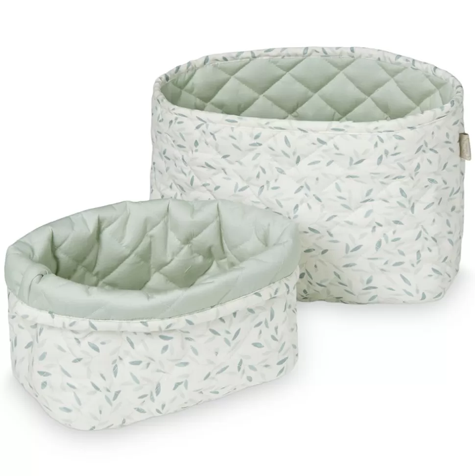 Lot De 2 Paniers De Rangement - Green Leaves | Camcam Copenhagen Cheap