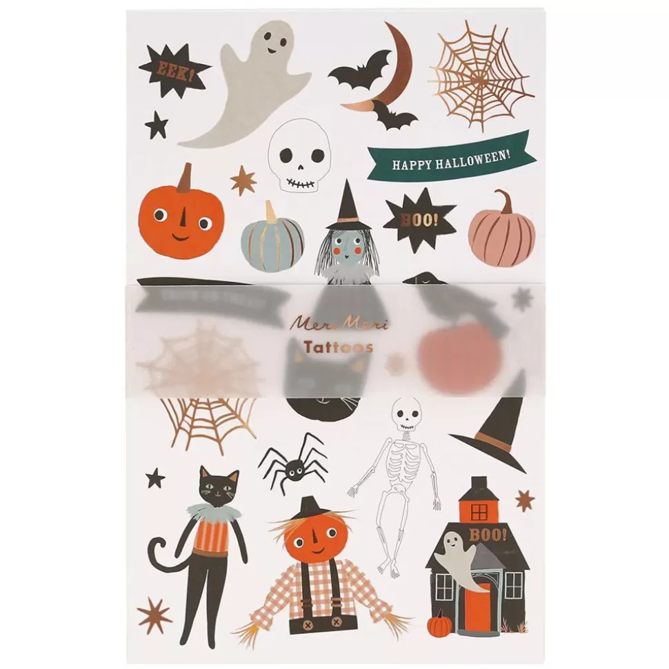 Lot De 2 Planches De Tatouages Halloween Retro | Meri Meri Sale