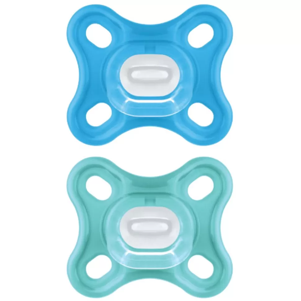 Lot De 2 Sucettes Comfort Silicone Bleu - 0/2 Mois | MAM Flash Sale