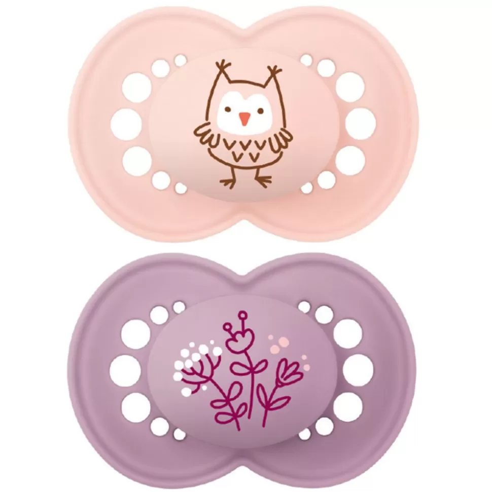 Lot De 2 Sucettes Original Colors Of Nature Motifs Rose - 6 Mois + | MAM Cheap