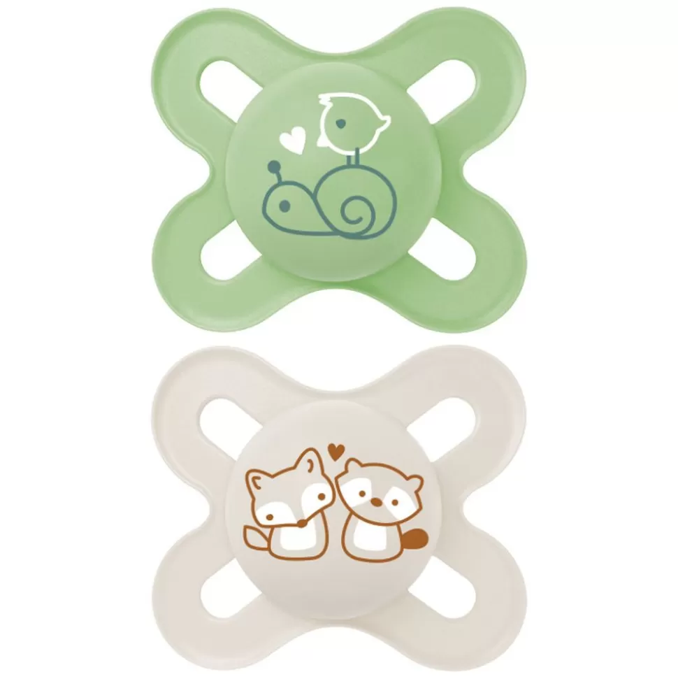 Lot De 2 Sucettes Original Naissance Escargot Et Renard - 0/2 Mois | MAM Best