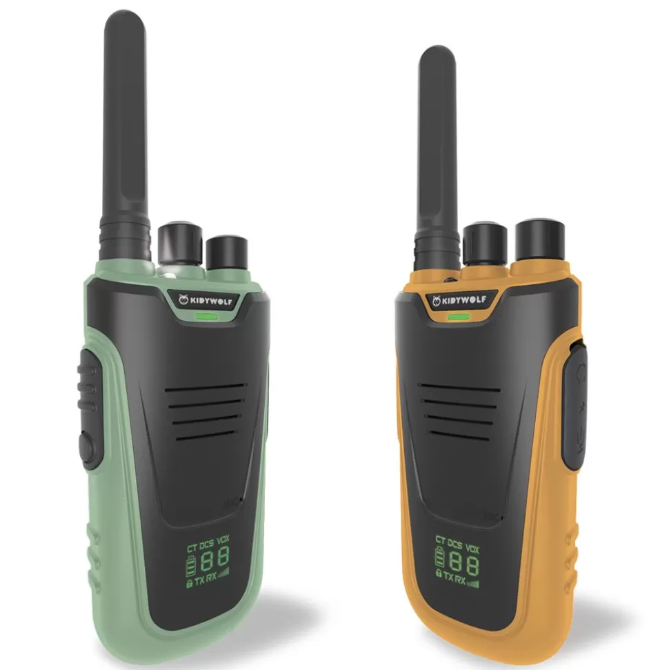 Lot De 2 Talkie-Walkie Kidytalk - Vert Et Jaune | Kidywolf Discount