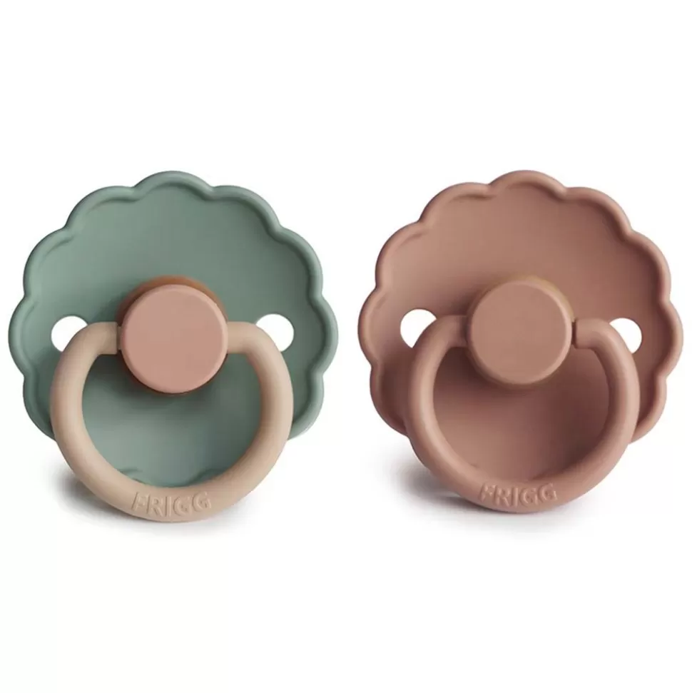 Lot De 2 Tetines Daisy Bloom Caoutchouc Rose Gold & Willow - 6/18 Mois | Frigg Clearance