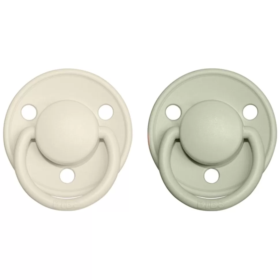 Lot De 2 Tetines De Luxe Ivory & Sage - Taille Unique | Bibs Online