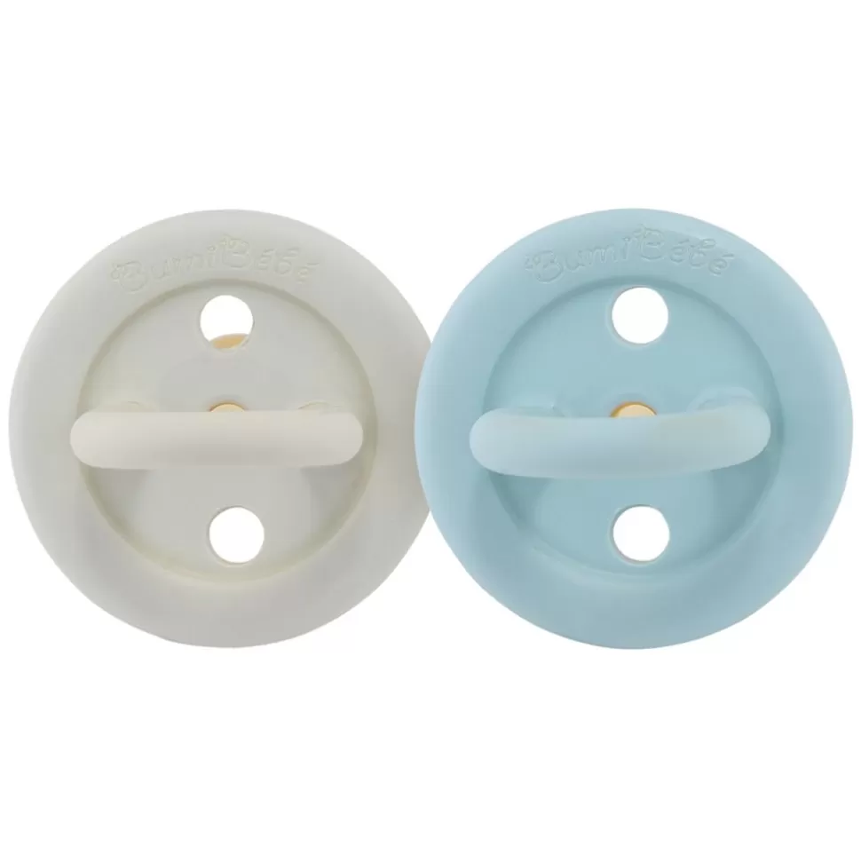 Lot De 2 Tetines Rondes Bumi Bebe Denim & Sage - 0/3 Mois | HEVEA Hot