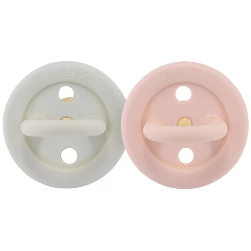 Lot De 2 Tetines Rondes Bumi Bebe Rose & Sage - 0/3 Mois | HEVEA Clearance