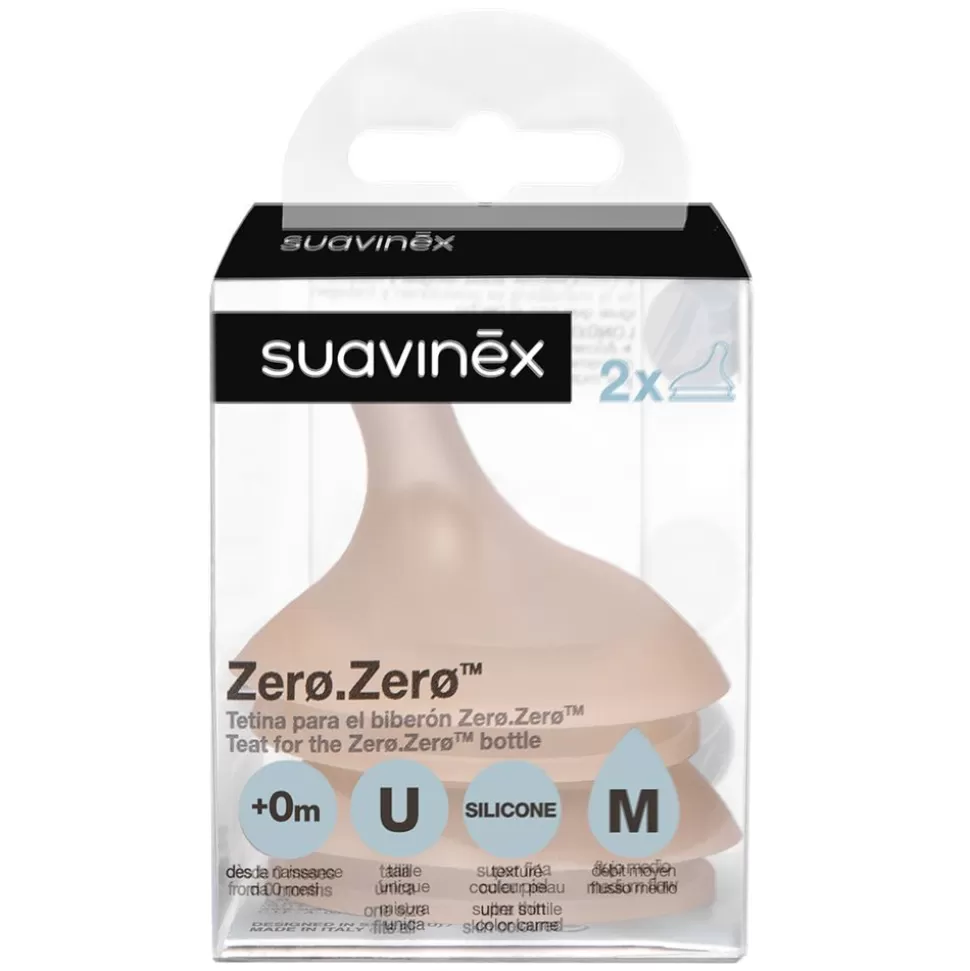 Lot De 2 Tetines Zero.Zero 1 Trou - Debit Moyen | Suavinex Discount