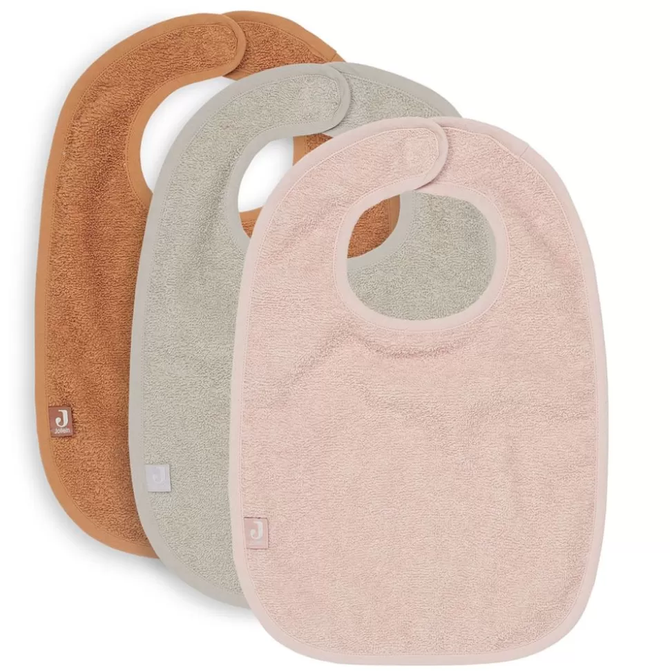 Lot De 3 Bavoirs - Pale Pink Nougat & Caramel | Jollein Clearance