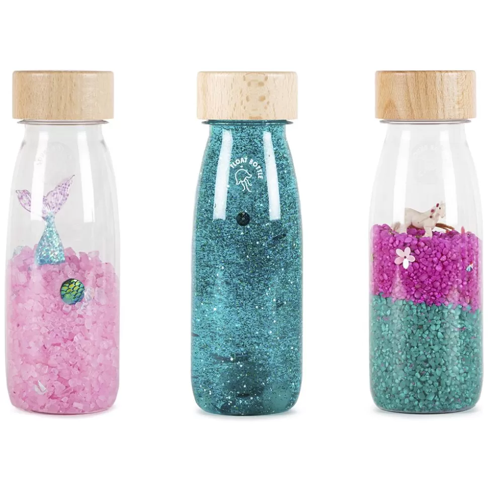 Lot De 3 Bouteilles Sensorielles Float & Sound - Turquoise Sirene Licorne | Petit Boum Store