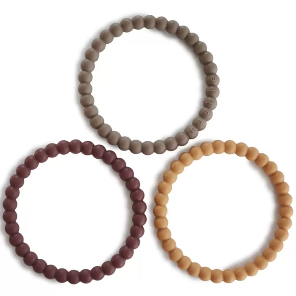 Lot De 3 Bracelets De Dentition - Berry Marigold & Khaki | mushie Cheap