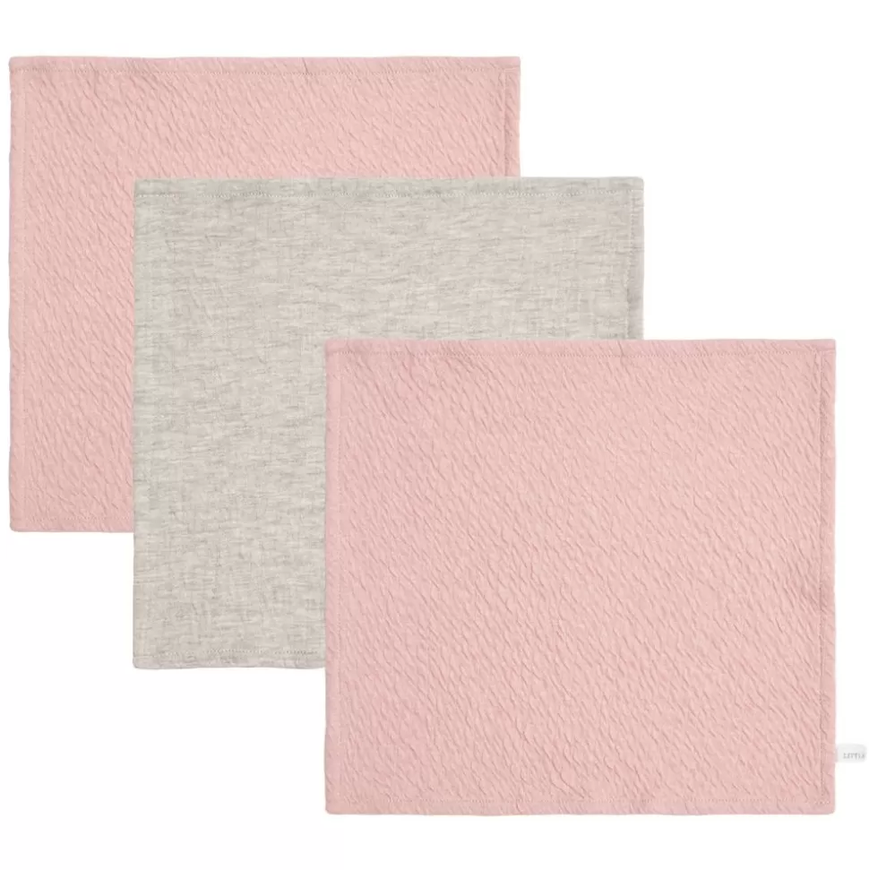 Lot De 3 Debarbouillettes Pure - Pink, Grey & Pink | Little Dutch Clearance