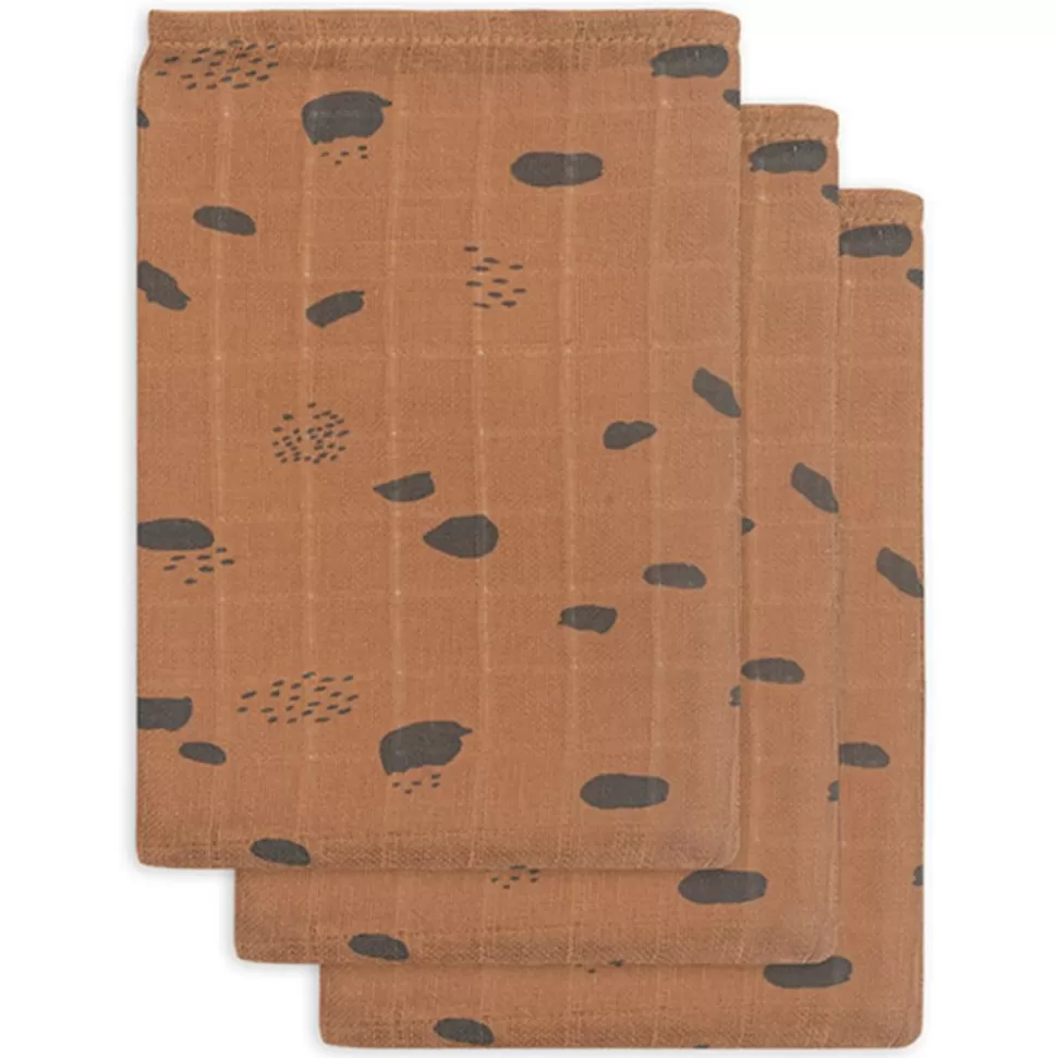 Lot De 3 Gants De Toilette - Spot Caramel | Jollein Online