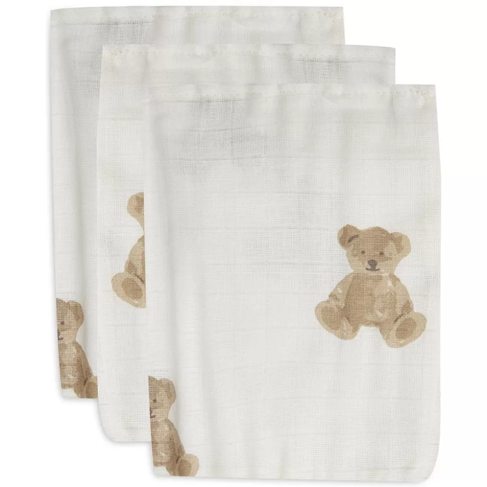 Lot De 3 Gants De Toilette - Teddy Bear | Jollein Online