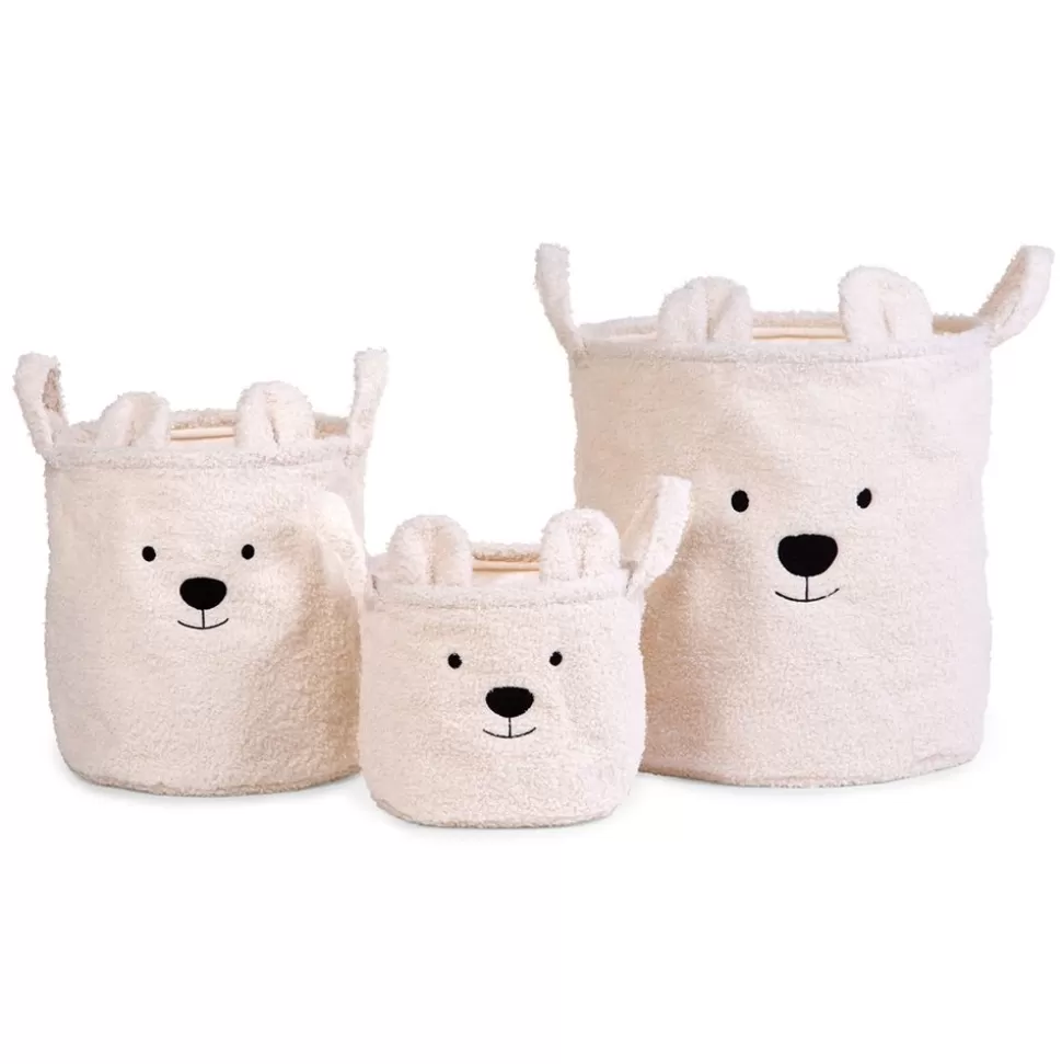 Lot De 3 Paniers - Teddy Ecru | Childhome Outlet