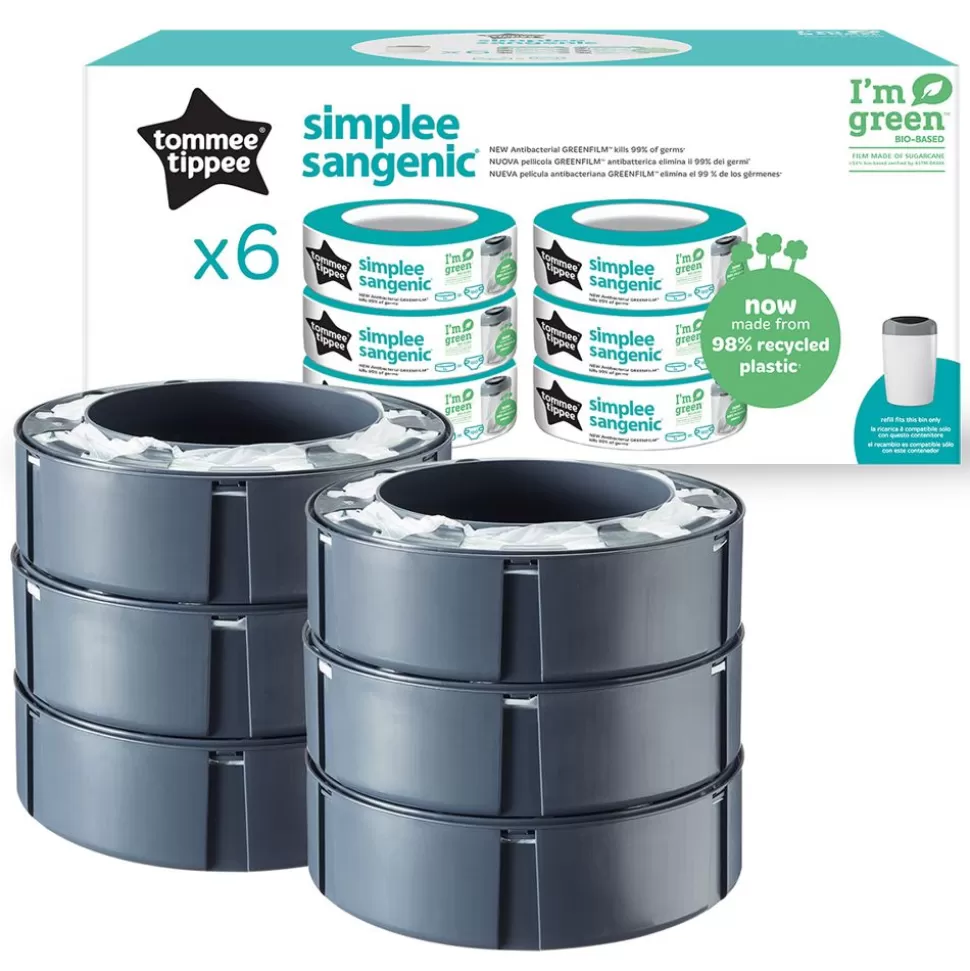 Lot De 6 Recharges Simplee Sangenic | Tommee Tippee New