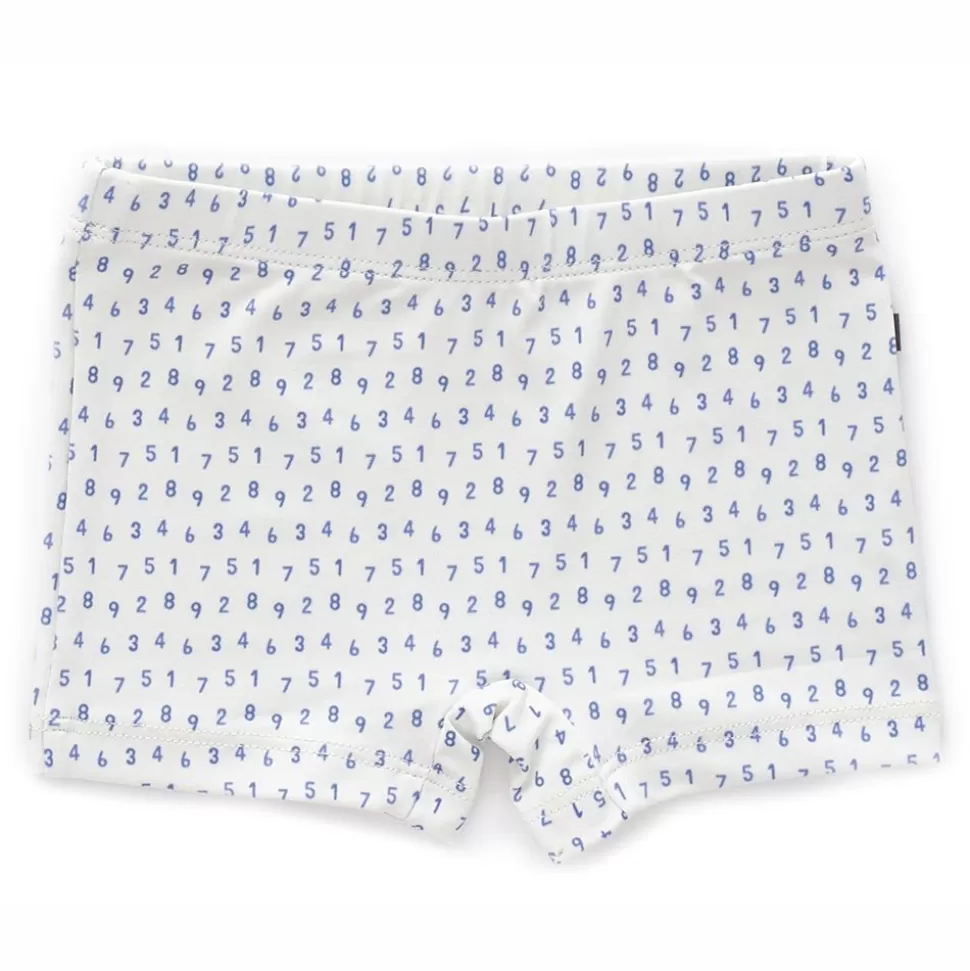 Maillot De Bain Numbers - Blanc - 12 Mois | Oeuf NYC Outlet