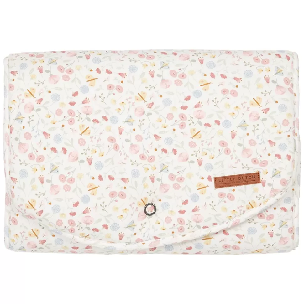 Matelas A Langer De Voyage Flowers & Butterflies - Pink | Little Dutch Outlet