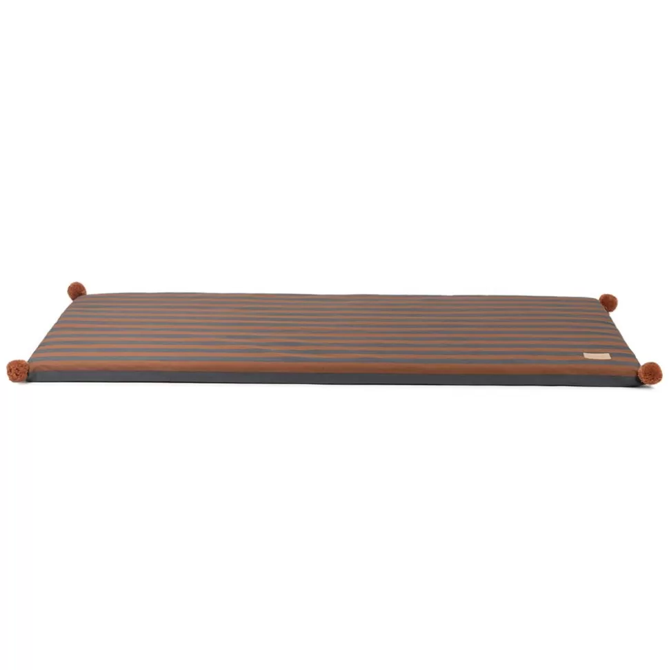 Matelas Majestic Blue Brown Stripes - 60 X 120 Cm | Nobodinoz Online