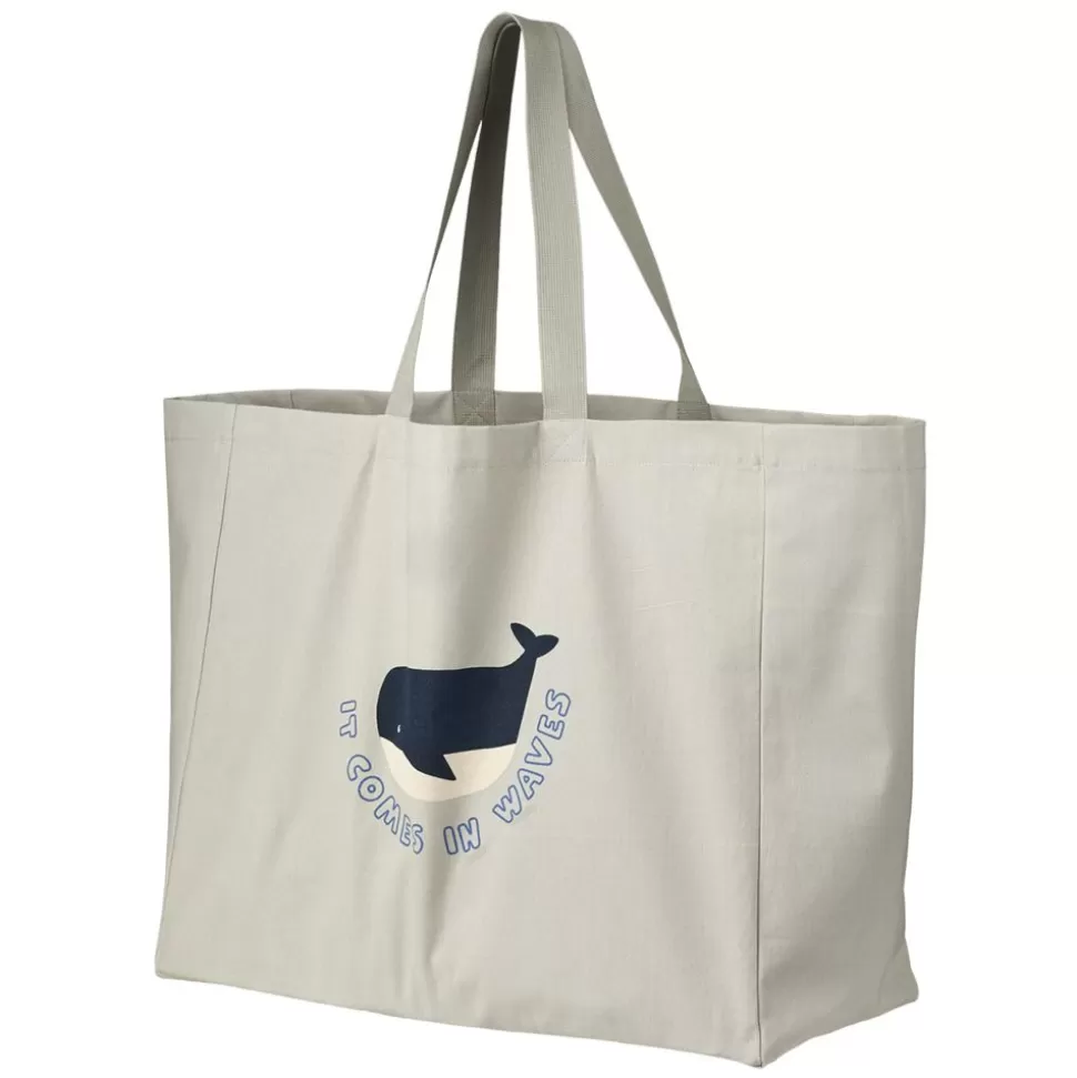 Maxi Tote Bag - Whales Cloud Blue | Liewood Fashion