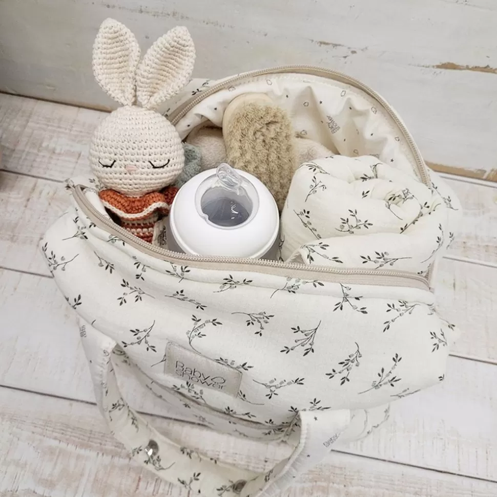 Mini Sac À Langer Camila - Olive Bloom | Babyshower Clearance