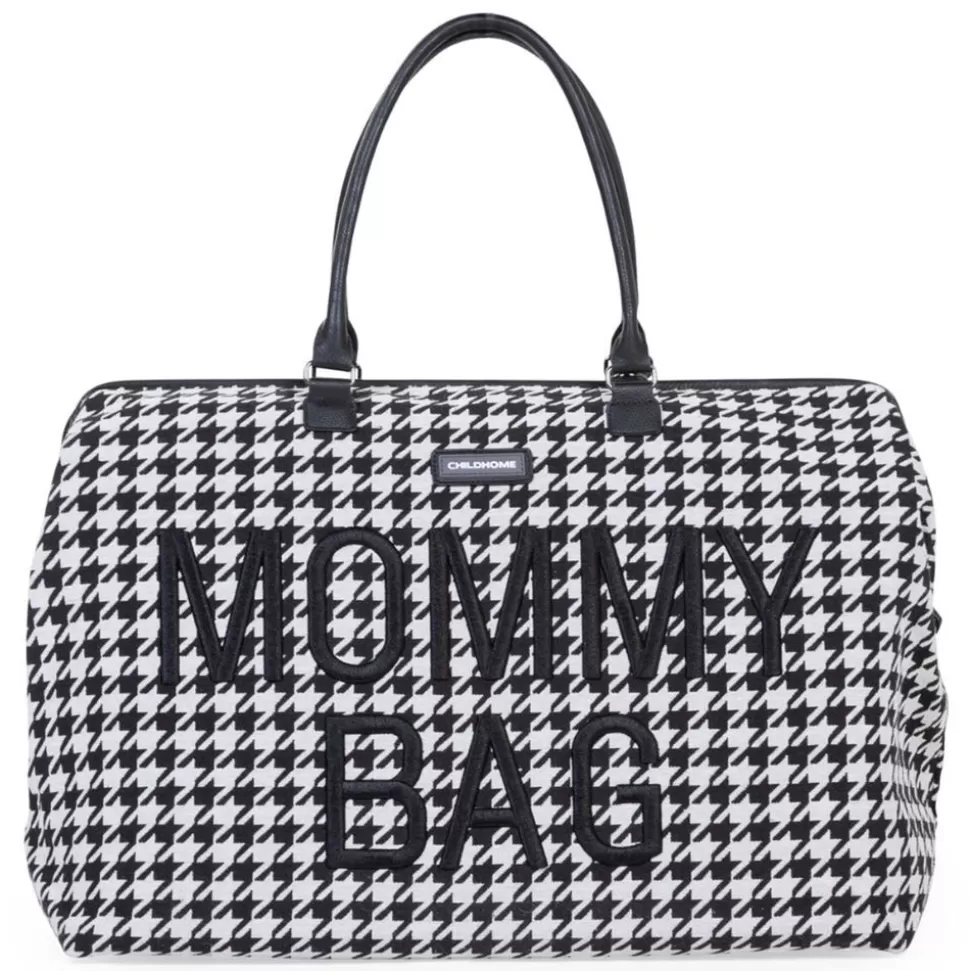 Mommy Bag Large - Pied De Poule Noir | Childhome Online