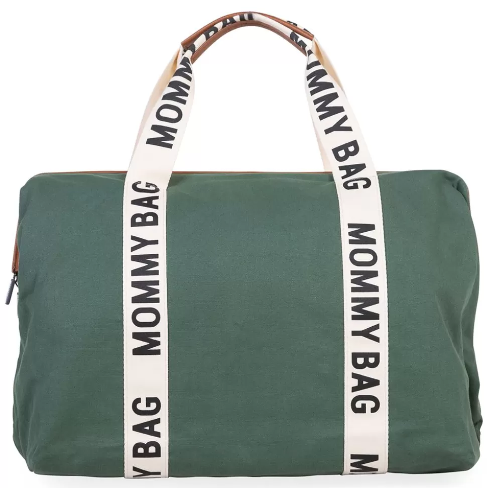 Mommy Bag Large Signature Canvas - Vert | Childhome Clearance