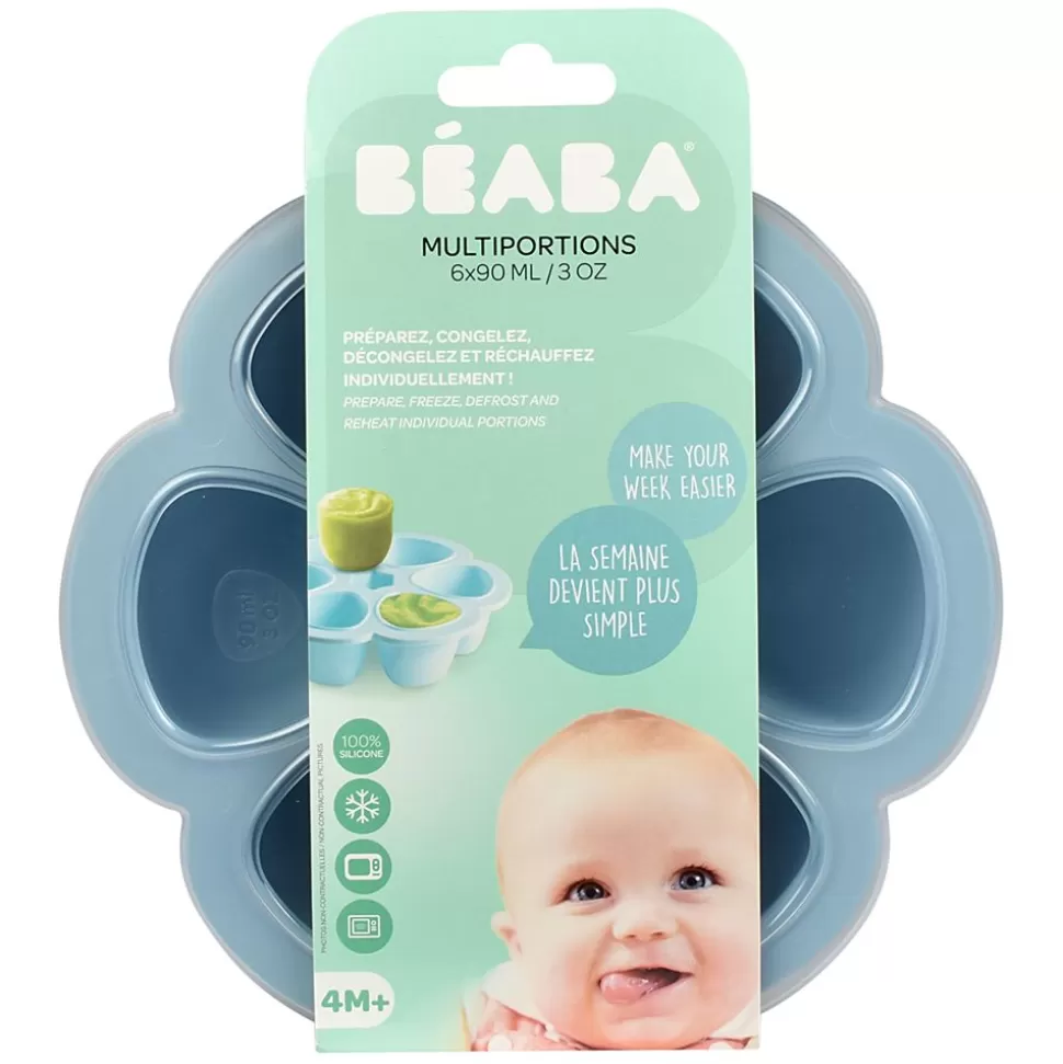 Multiportions Silicone 6 X 90 Ml - Blue | BÉABA Hot