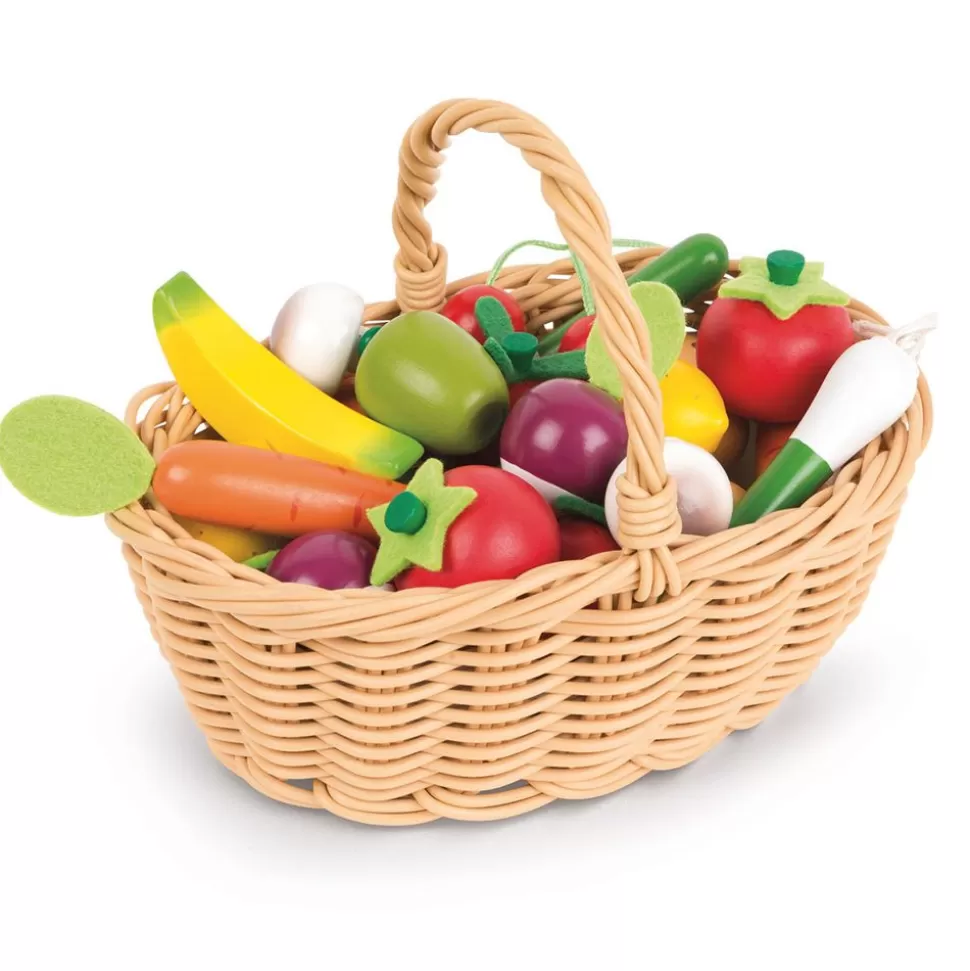 Panier De 24 Fruits Et Legumes | Janod Cheap