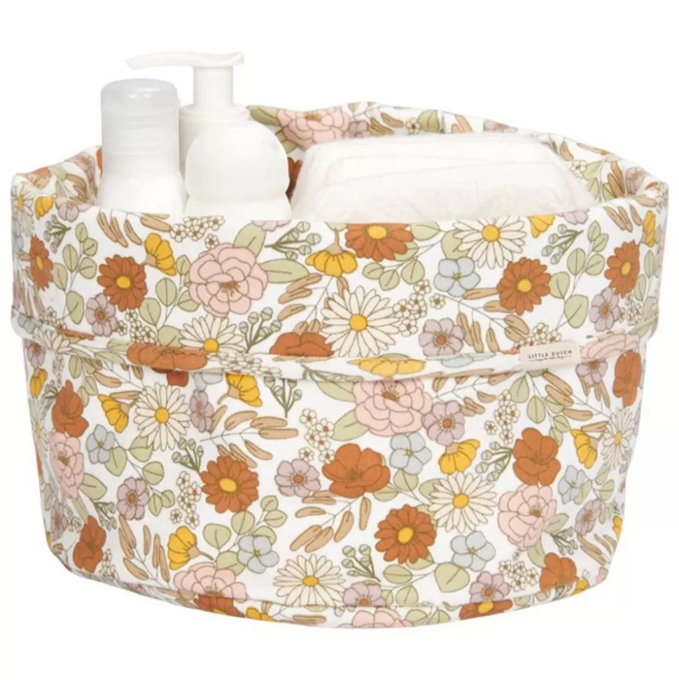 Panier De Commode Rond Vintage - Little Flowers | Little Dutch Cheap